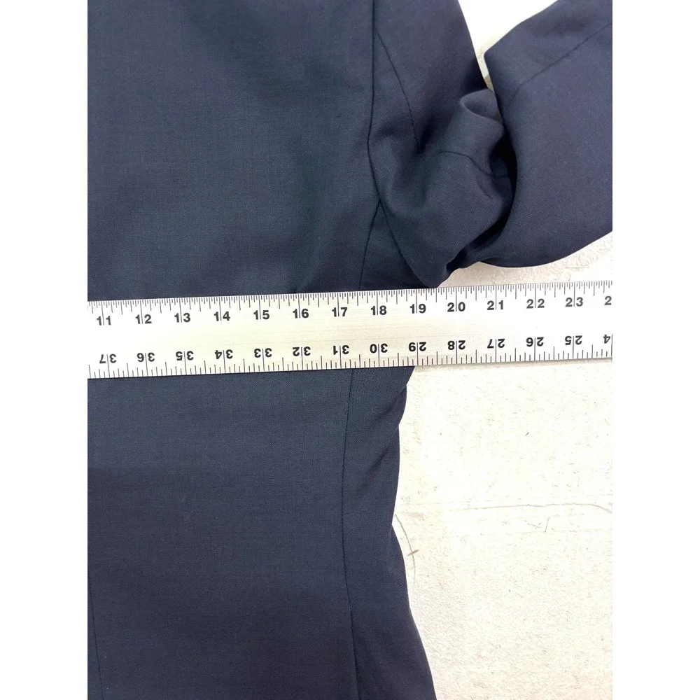 Pronto Uomo‎ 36R Navy Blue Blazer Jacket Sport Suit Coat 100% Wool All Season